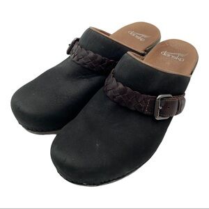Dansko Black Melanie Nubuck Clog Size 40